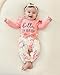 Yvowming Newborn Infant Baby Girl Clothes Outfits Rib Romper Floral Pants with Headband Winter Clothing Set