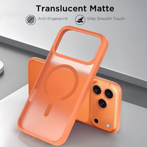 Image of CACOE Magnetic Case for iPhone 17 Pro 6.3 inch, Orange