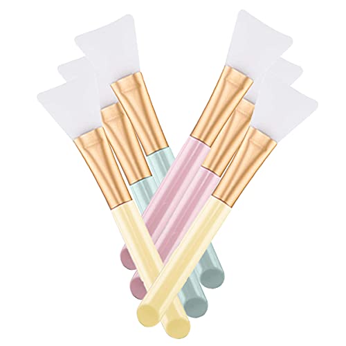 MICPANG Mask Brush Silicone Face Brushes 6PCS Soft Facial Mud Clay Charcoal Applicator Moisturizers Hairless Eye Body Lotion Butter Makeup Cosmetic DIY Tools