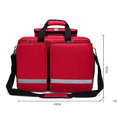 Bolsa portátil de primeros auxilios con separadores interiores, almacenamiento médico de emergencia impermeable para EMT y rescate al aire libre, b