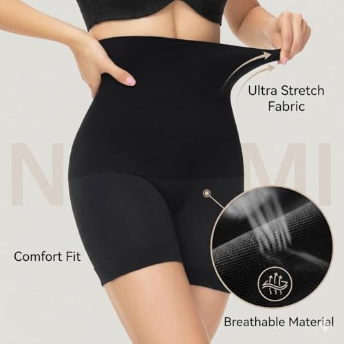 Image of NINGMI Women's High Waist Tummy Control Shapewear Shorts - Seamless Body Shaper Panty, Thigh Slimmer, Comfortable Stretch Slimming Shaper (Free Size M to 4XL)