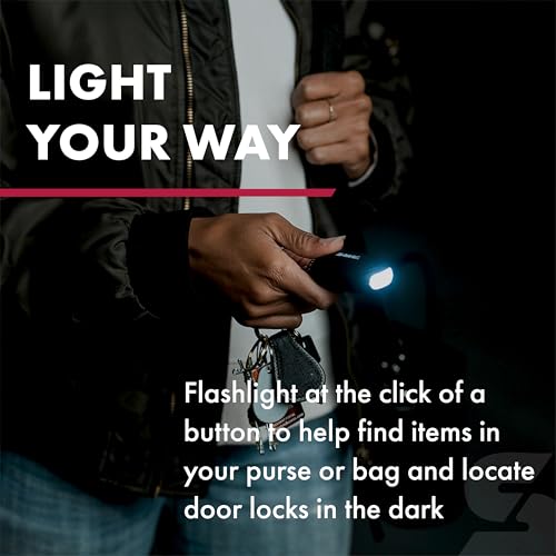 SABRE-2-in-1-Personal-Alarm-with-LED-Light-130dB-Personal-Safety-Siren-Snap-Hook-for-Instant-Access-1250-Foot-381-Meters-Range-Compact-Design-for-Easy-Attachment-to-Purse-Bag-or-Keys