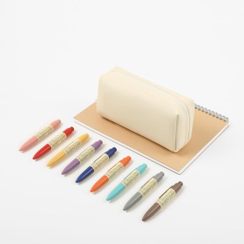 Image of Pencil Case Durable Oxford Pencil Pouch for Pens School Supplies (Cream,Oxford)