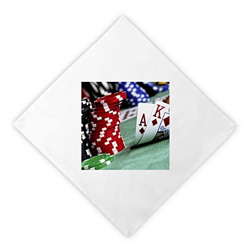 Servilletas de tela lavables y reutilizables con estampado de póquer, juego de 2 2
