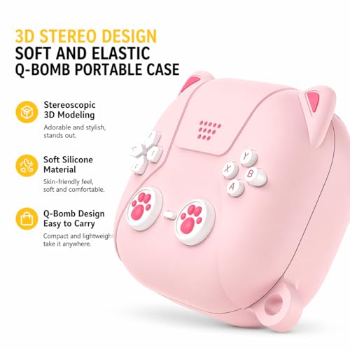 Image of Silicone Case Cover for Samsung Galaxy Buds Core (2025) (Cat Pink)