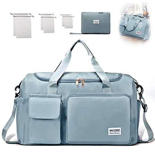 Sporttasche mit Schuhfach und Nassfach für Damen und Herren Weekender Carry On Workout Reisetasche Übernachtungs-Umhängetasche Cover