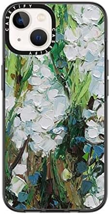 Casetify Essential iPhone 14 Case [2X Military Grade Drop Tested / 4ft Drop Protection] - Wild Squill Flowers - Clear Black