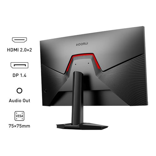 undefined KOORUI 27" Gaming Monitor, 200Hz 1ms Fast IPS, WQHD (2560 x 1440p) HDR 400 Display, DCI-P3 95% Color Gamut, FreeSync Premium, Adaptive G-Sync, HDMI x 2, DisplayPort, G2721P の商品画像 9