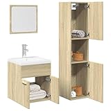 Matériau durable et résistant Fabriqué en bois d'ingénierie chêne sonoma avec une surface lisse, ce mobilier offre solidité, stabilité et résistance à l'humidité, garantissant une utilisation durable dans votre salle de bain tout en facilitant l'entretien.
