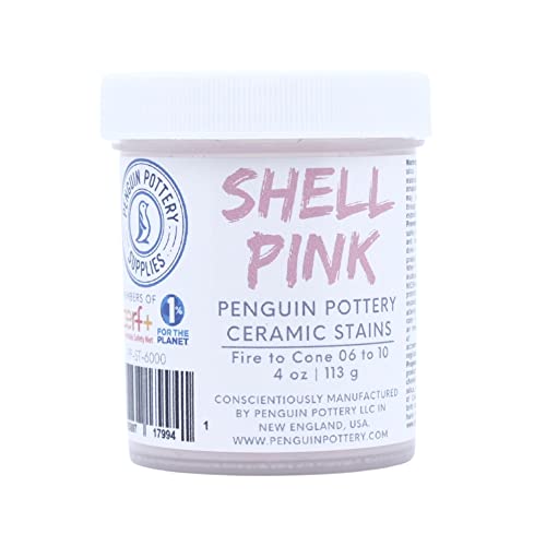Penguin Pottery - Shell Pink Stain - 1/4 Lb - Colorant For Clay, Glazes, Clay Slip #TOP2