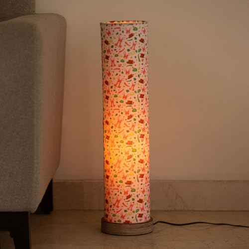 Image of ExclusiveLane 'Forever Us' Mango Wood Decorative Floor Lamp for Bedroom (70 cm, Without Bulb, Handcrafted) | Floor Lamp for Living Room Decoration Desk Lamp for Bedroom