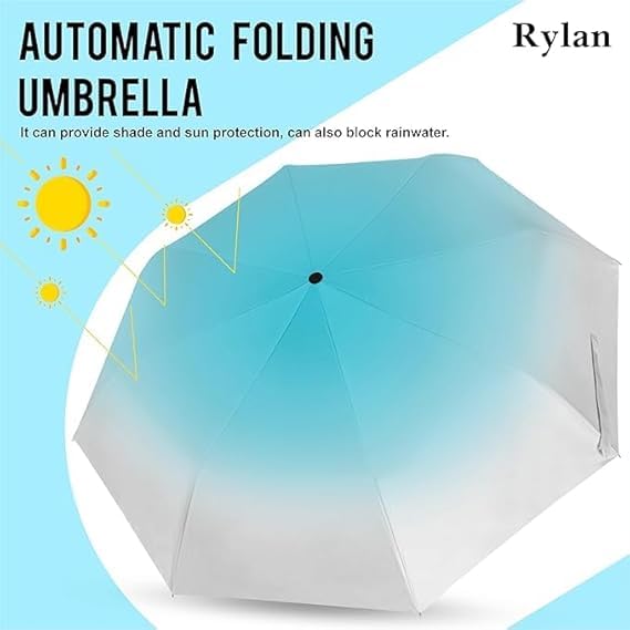 Image of TEKCOOL Umbrella, UV Big Size Umbrella for Sun Protection Rain Windproof Strong Large 3 Fold for Men Women Kids Boys Girls Perfect & Stylish Windproof & Compact?