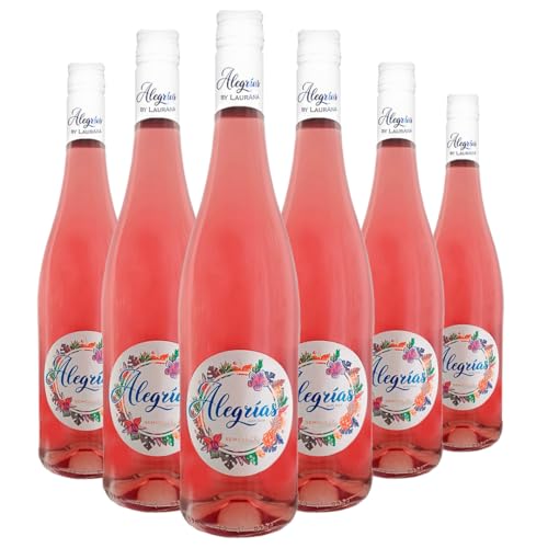 Alegrías by LaurAna Rosé - Vino Frizzante - Vino de la Tierra de Castilla- 6 botellas x 750 ml