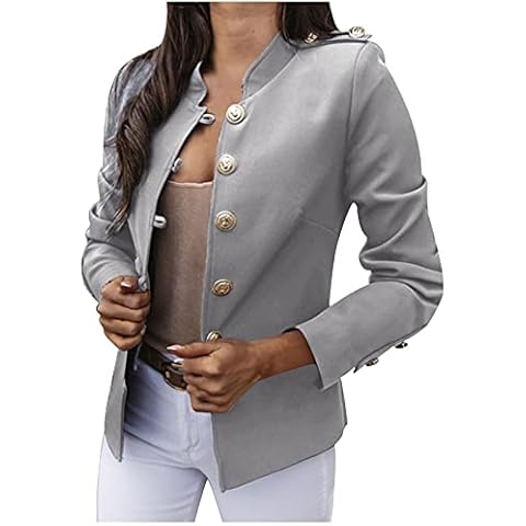 HHMY Sweatblazer Damen - Anzugjacke Elegant Mantel Cover