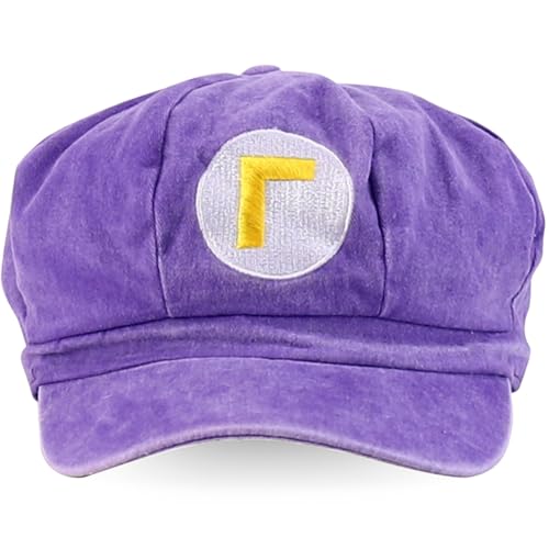 Image of Armycrew Mario Luigi Pigment Dyed Newsboy Style Cosplay Costume Hat
