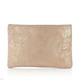 Wildleder Generisch Brautbeutel Tasche Creme Ivory Champagne Gold Silber Brauttasche Hochzeit Clutch (Champagne Gold)