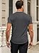 JMIERR Mens Short Sleeve Casual Shirts Muscle Slim Fitted Fashion Shirt Crewneck Longline Tees Shirts for Gym Workout Athletic, US 46(XL), Dark Grey
