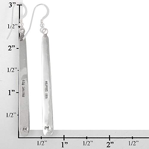 Turquoise Earrings in Sterling Silver & Genuine Gemstones 2.5" Long4