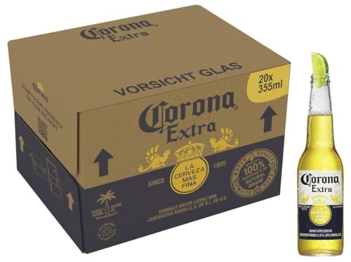 Corona Extra Premium Lager Flaschenbier, MEHRWEG im Karton, Internationales Lager Bier, 20er Karton...