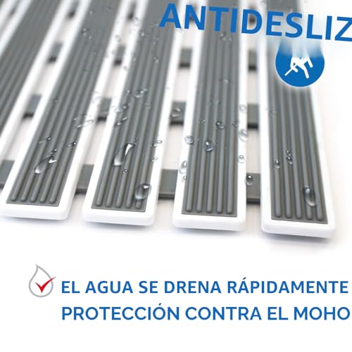 Miniatura 5 de Tatkraft Bond Alfombrilla Antideslizante Para Bañera, Ducha O Baño, Hecha De Pvc Con 126 Ventosas, 62 X 40 Cm