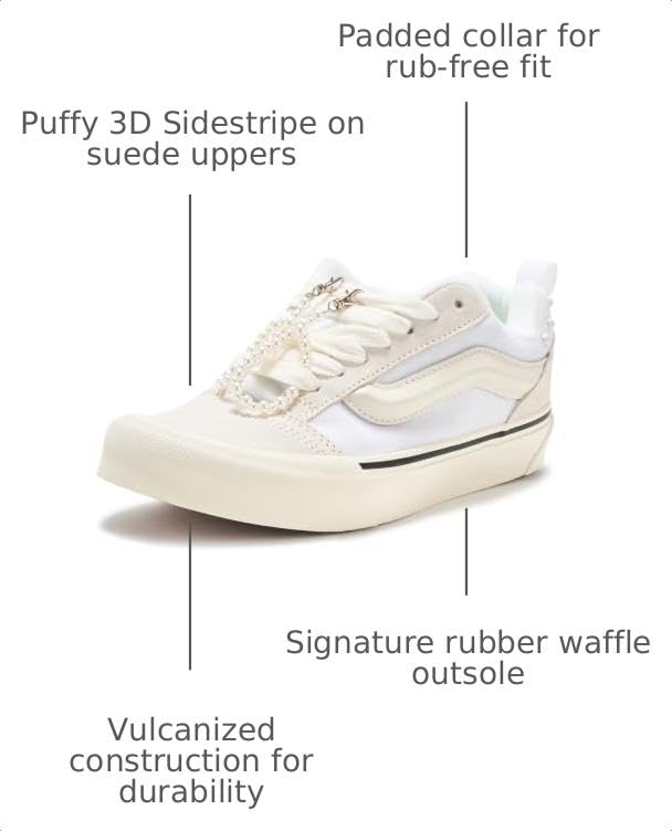 Image of Vans Unisex Adult Knu Skool Shoe - '90s Retro Puffy Low-Top Fashion Sneakers for Men & Women