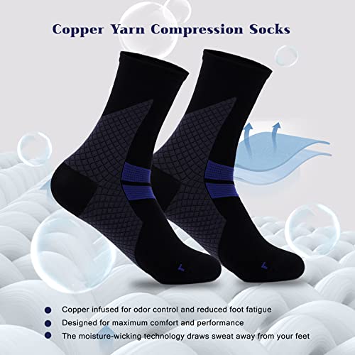 Kodal Copper Yarn Compression Socks Reduce Swelling Improve Circulation Comfortable Supportive for All-Day Wear3