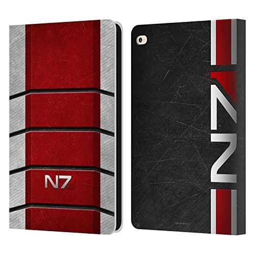 Head Case Designs Licenciado Oficialmente EA Bioware Mass Effect N7 Logo Armor Gráficos Carcasa de Cuero Tipo Libro Compatible con Apple iPad Air 2 (2014)
