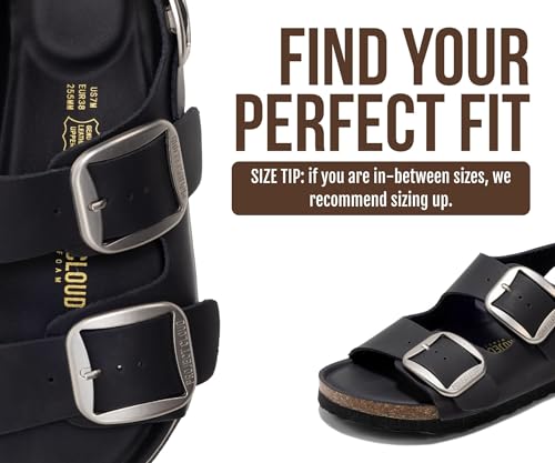 Image of Project Cloud 100% Genuine Leather Beach Sandals for Women 2026 with Lightweight & Comfortable Slides for Women - Non Slip with Memory Foam Slingback Womens Sandals 2026 (Garda)