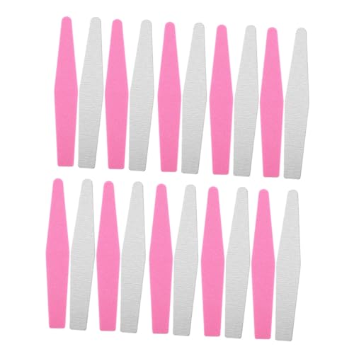 PACKOVE 20個 ネイルサンドストリップ マニ 旅行ネイルファイル E 爪用の爪やすり 度胸 両面 難しい ミニ爪やすり 爪切りファイル 黒 粗い スポンジ ピンク