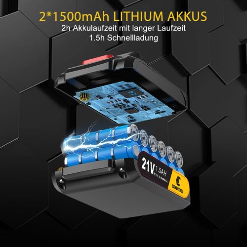 Akkuschrauber-Set Conentool 21V mit 2 Akkus und Zubehör