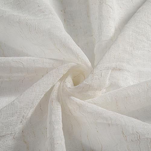 Voilage semi-transparent beige pour bloquer les regards indiscrets - 8