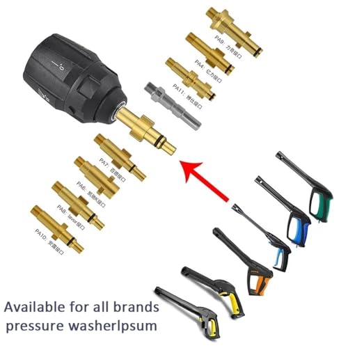 Ugelli Ad Alta Pressione Pistola For Rondella For Auto Punte A Getto Rapido Ugelli For Rondella Adatti For Accessori Adattatori Karcher Parksdie Nilfisk Bosch(Green) - 5