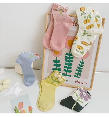 Image of YYaaloa Womens Above Ankle Crew Socks Casual Cotton Socks Cute Fun Novelty Girl Thin Dress Socks