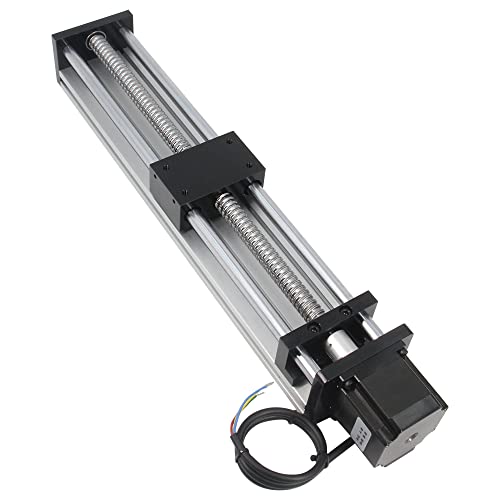 Befenybay 300mm Effective Travel Length Double Optical Axis Guide Ballscrew SFU1605 with NEMA23 Stepper Motor for DIY CN