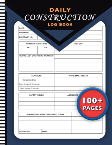 Construction Daily Log Book To Manage Site Projects And Track Updates