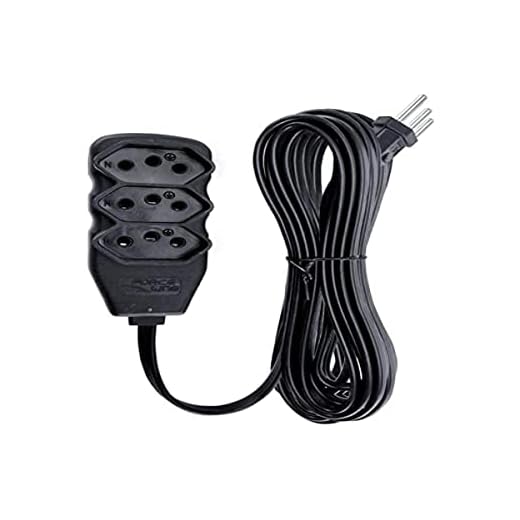 Force Line EXTENSAO 3 TOMADAS SLIM TRIPOLAR PRETO, 10M