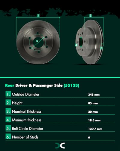 Image of SCITOO Brake Kits Front Rear Brake Rotors Brake Pad:55133;55097;D1363;D1707 | Fit For Cadillac For Escalade,For Escalade ESV,For Chevrolet For Silverado 1500,For Suburban,For Tahoe