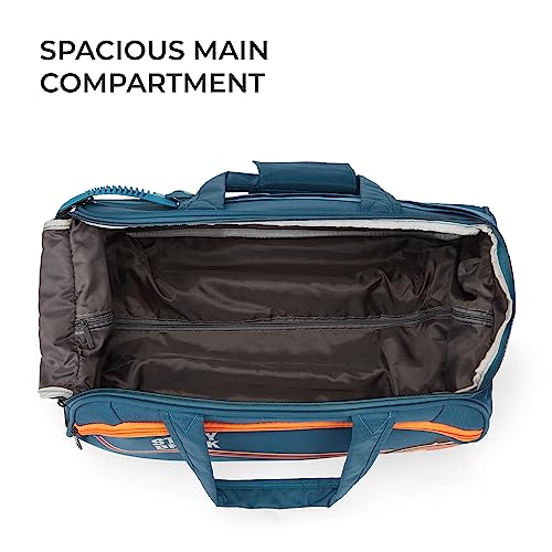Image of Stony Brook by Nasher Miles Sunset Polyester Cabin Small 52 cm Teal Wheel Duffel Bag for Travel | Duffle Bag with Trolley