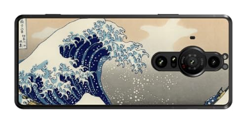ClearView Sony Xperia PRO-I XQ-BE42用 プリント 背面 保護 フィルム 日本製 浮世絵プリント 葛飾北斎 「富嶽三十六景 神奈川沖浪裏」