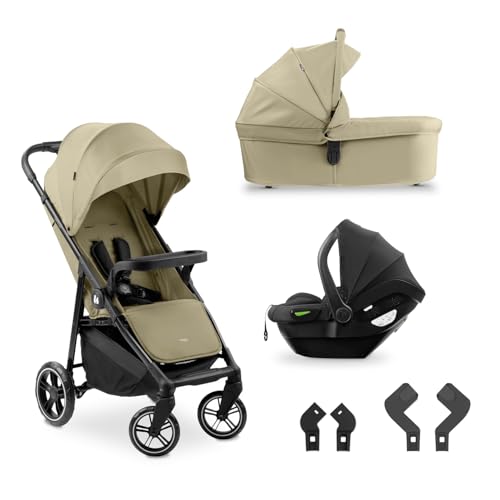 hauck Poussette 3 en 1 Shop N Care Trio Set – Dès la Naissance Jusqu’à 22 kg – Nacelle Bébé, Siege Auto i-Size – Inclinable, Tablette Snack,...