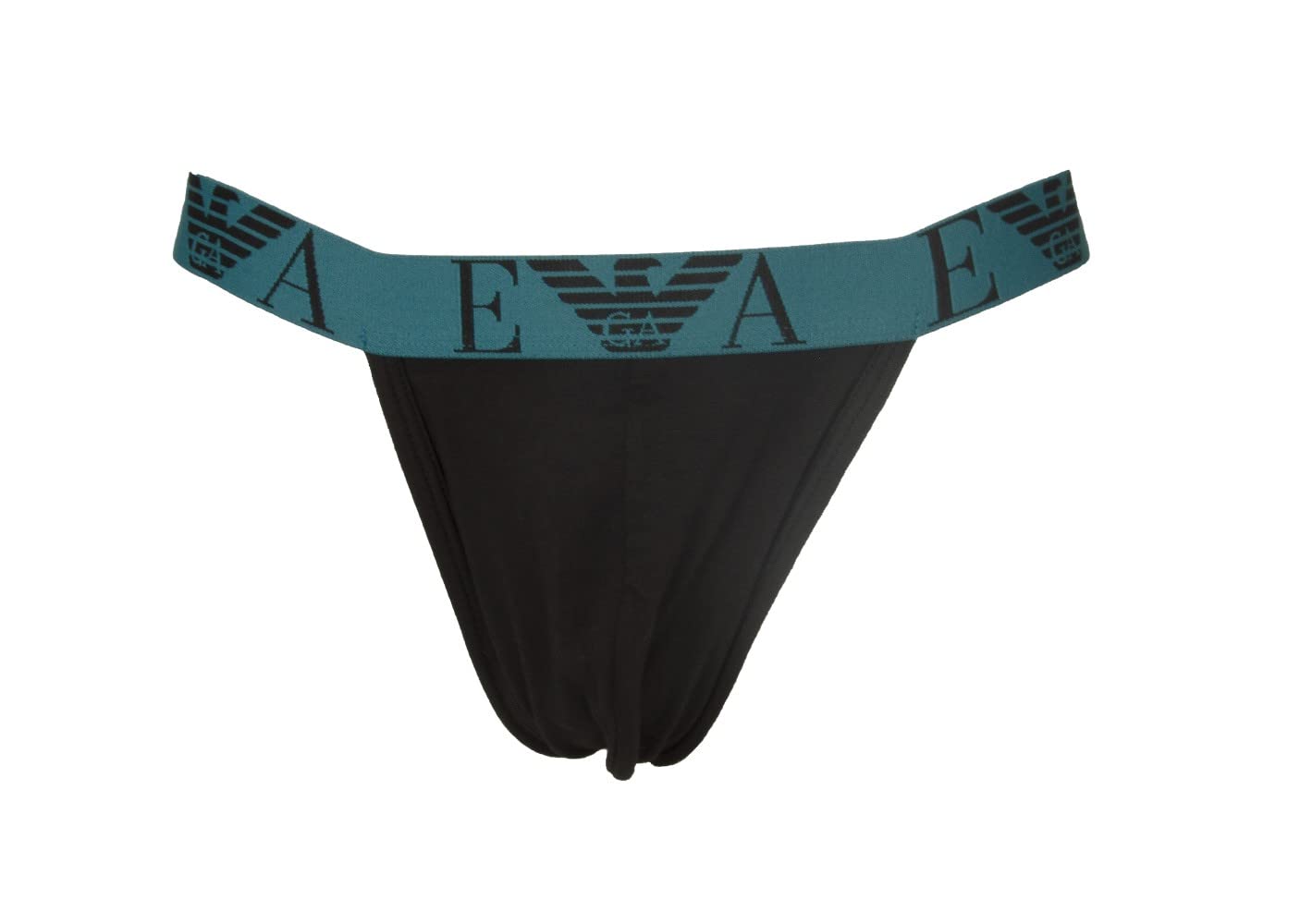 Emporio Armani Jockstrap Jockstrap Pack de 2 Piezas Calzoncillos Hombre elásticos artículo Interior 111932 2F715 Jockstrap, 22332 Topaz - Black/Topazio - Nero, XL