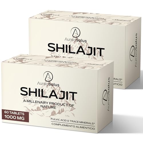 Shilajit Tabletas 30.000 mg, 60 unidades de Shilajit tabletas del Himalaya (1000 mg por porción), ricas en más de 85 minerales y ácido fúlvico, más conveniente que la resina Shilajit (120 tabletas)