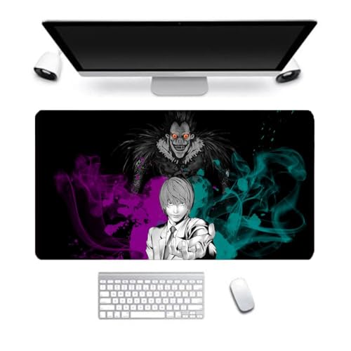 AIYINIY Tapis de souris de jeu Death Note, personnage de Death Note, tapis de souris imprimé avec base en caoutchouc antidérapant, pour bureau de jeu, 800 x 300 mm (type 8, 800 x 300 mm)