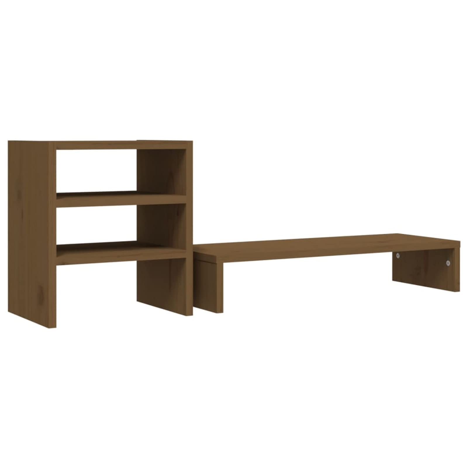 Homgoday Soporte para Monitor Madera Maciza Pino marrón Miel 81x20x30 cm Bases y elevadores para Ordenadores Electrónica