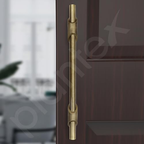 Image of Plantex Heavy Duty Main Door Handle /18 Inch Door Handle for Main Door /Pull-Push Door Handle for Glass & Wooden Door /3 Years Warranty Pack of 1 (S-120-Brass Antique)