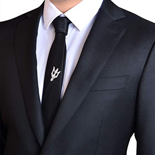 Image of Vintage Alloy Trident Cravat Pin Brooch Pin Lapel Collar Pin Business Shirt Suit Stick Pins