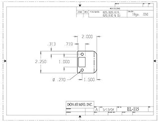 Don-Jo EL 115 18 Gauge Extended Lip Strike, Dura Coated, 1-1/2