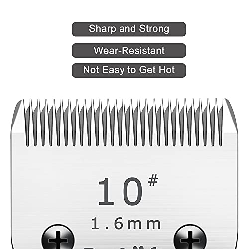 Petloft Detachable Pet Clipper Blade, Size 10 High Carbon Steel Replacement Blade For Dogs Pets #TOP5