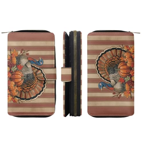 Image of COEQINE Ladies Wallets Pink Leopard Heart Black Printed Leather Phone Long Clutch Purses Check Coin Change Holder