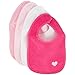 BIECO Set de 4 Bavoirs Pratiques pour Bébé Rose Vif